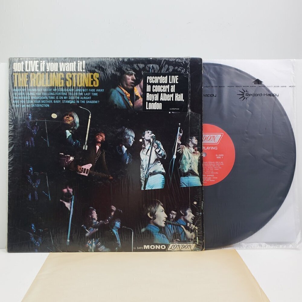 Rolling Stones Got Live If You Want It! Vinyl Mono 1966 LL3493 Shrink Hype EX